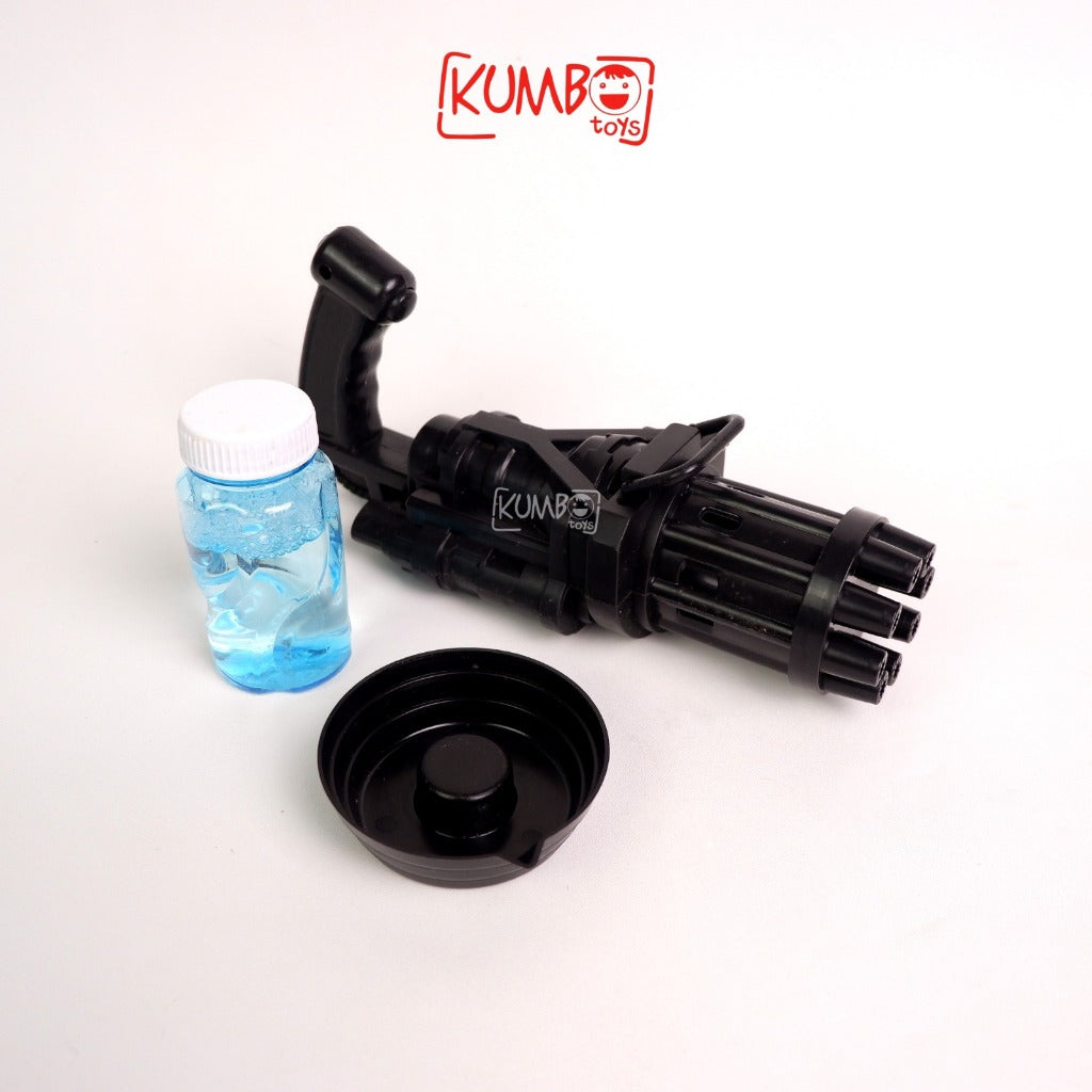Mainan Bubble Gun Gatling Pistol Gelembung Sabun Anak Buble Gun Elektrik Machine Gun Bubble Busa
