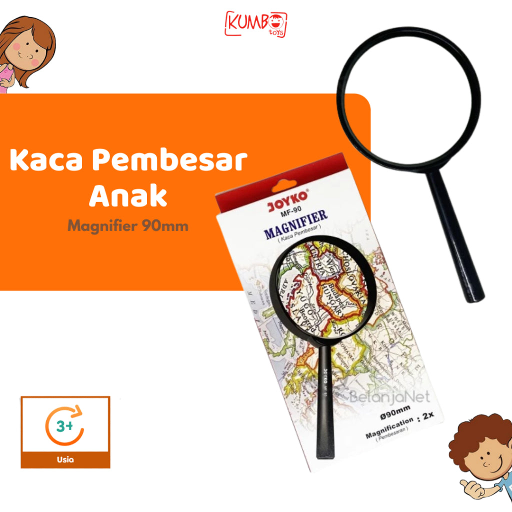 Mainan Edukasi Anak Lensa Kaca Pembesaran 3x Diameter 60mm