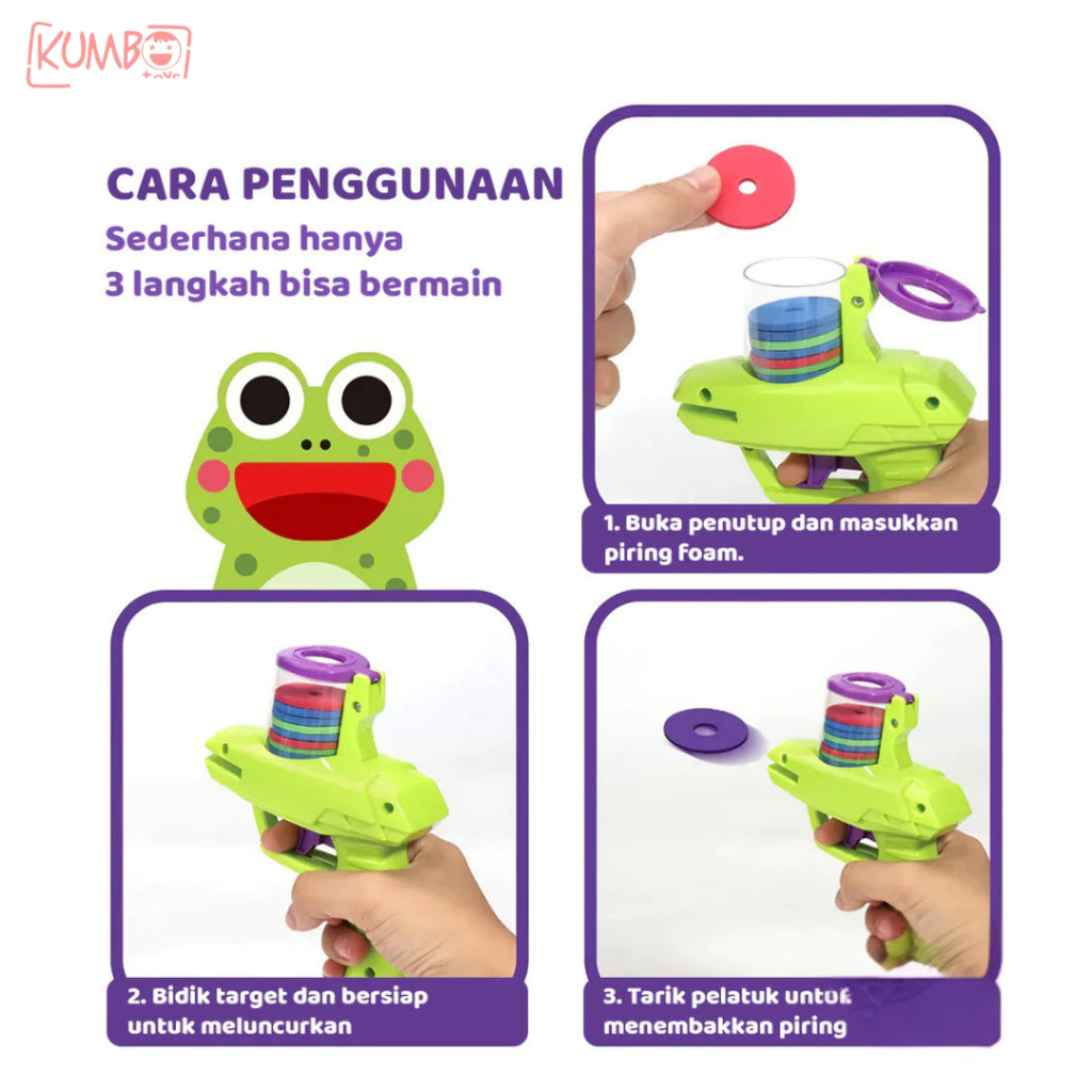 Mainan Edukasi Anak Ufo Tembakan Eva Piring Terbang Frisbee