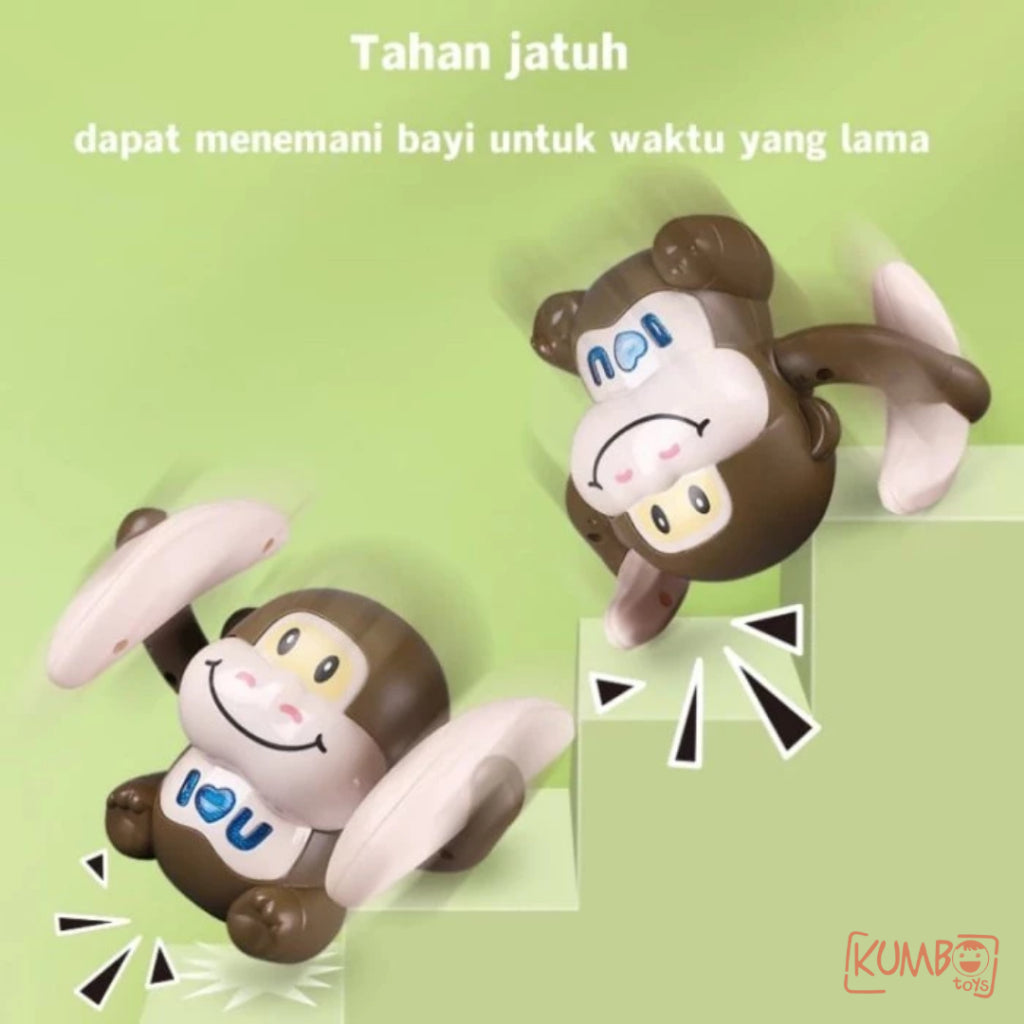 Mainan Edukasi Anak Rolling Voice Controlled Electric Toy Karakter Guling