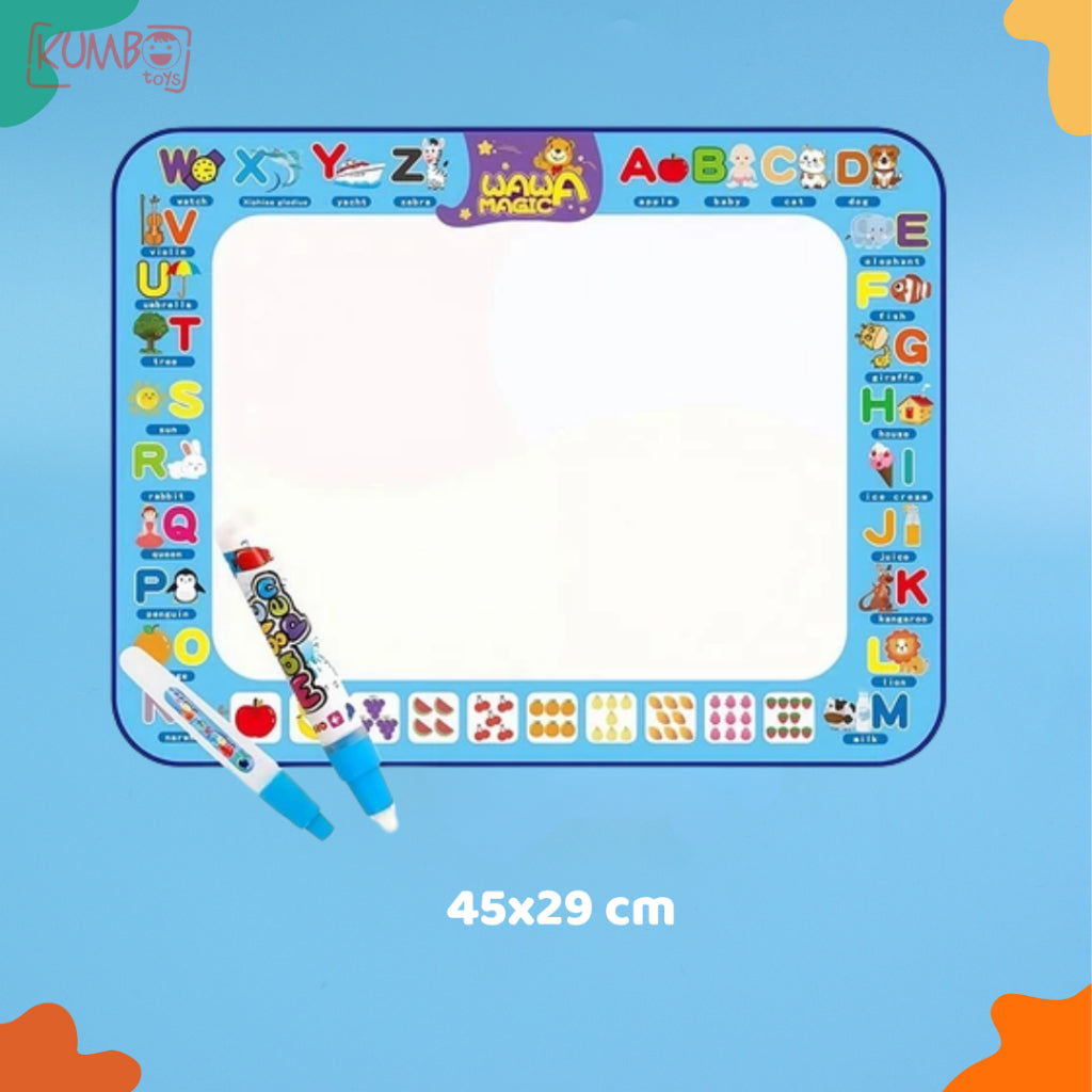Mainan Edukasi Anak Water Painting Doodle Mat Kanvas Ajaib Lukis