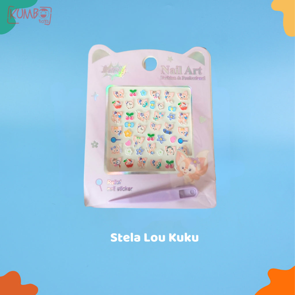 Stiker Kuku Anak Perempuan Karakter Sticker Nail Art Motif Princess Disney