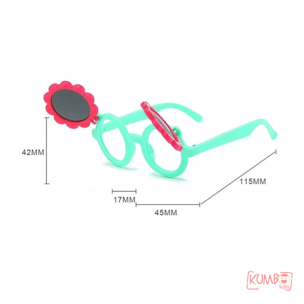 Kacamata Hitam Bayi Buka Tutup Motif Matahari Lucu