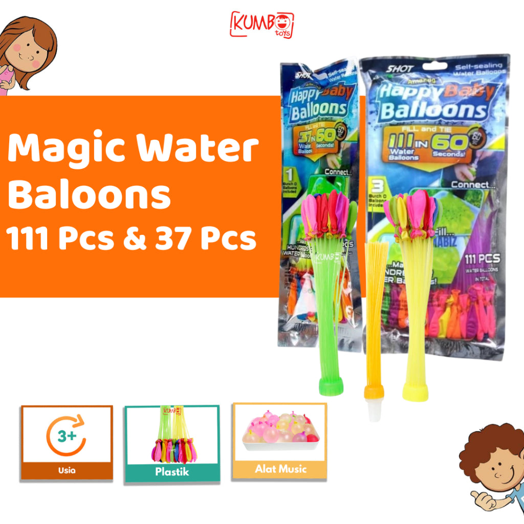 Mainan Magic Water Baloons 111 pcs & 37 pcs Perang Balon Air Baloon Permainan Outdoor Anak