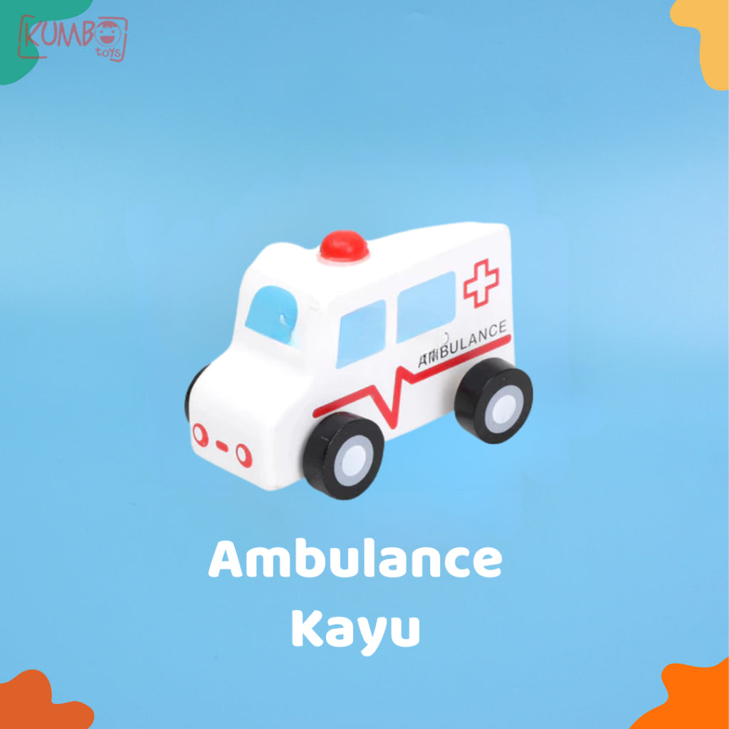 Mainan Edukasi Anak Mobil Kayu Transportasi Bahan Kayu Halus