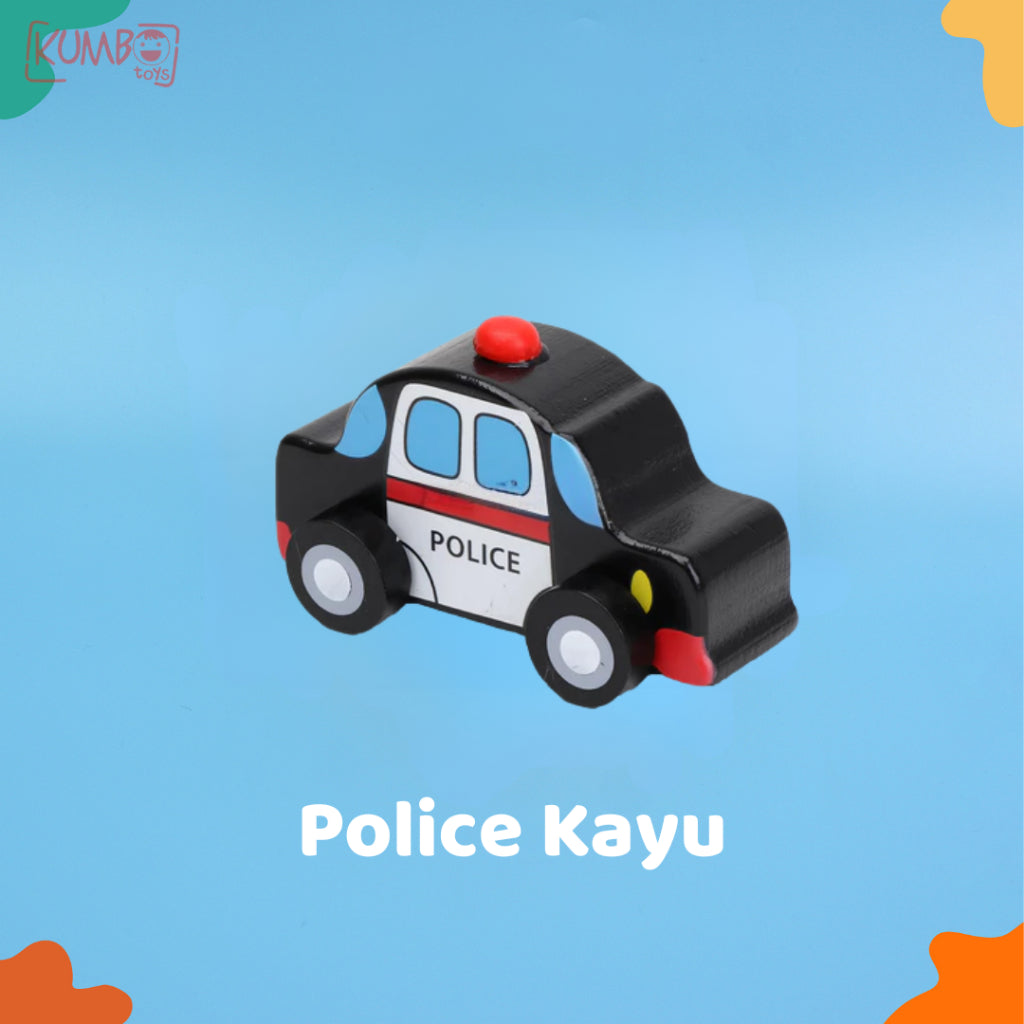 Mainan Edukasi Anak Mobil Kayu Transportasi Bahan Kayu Halus