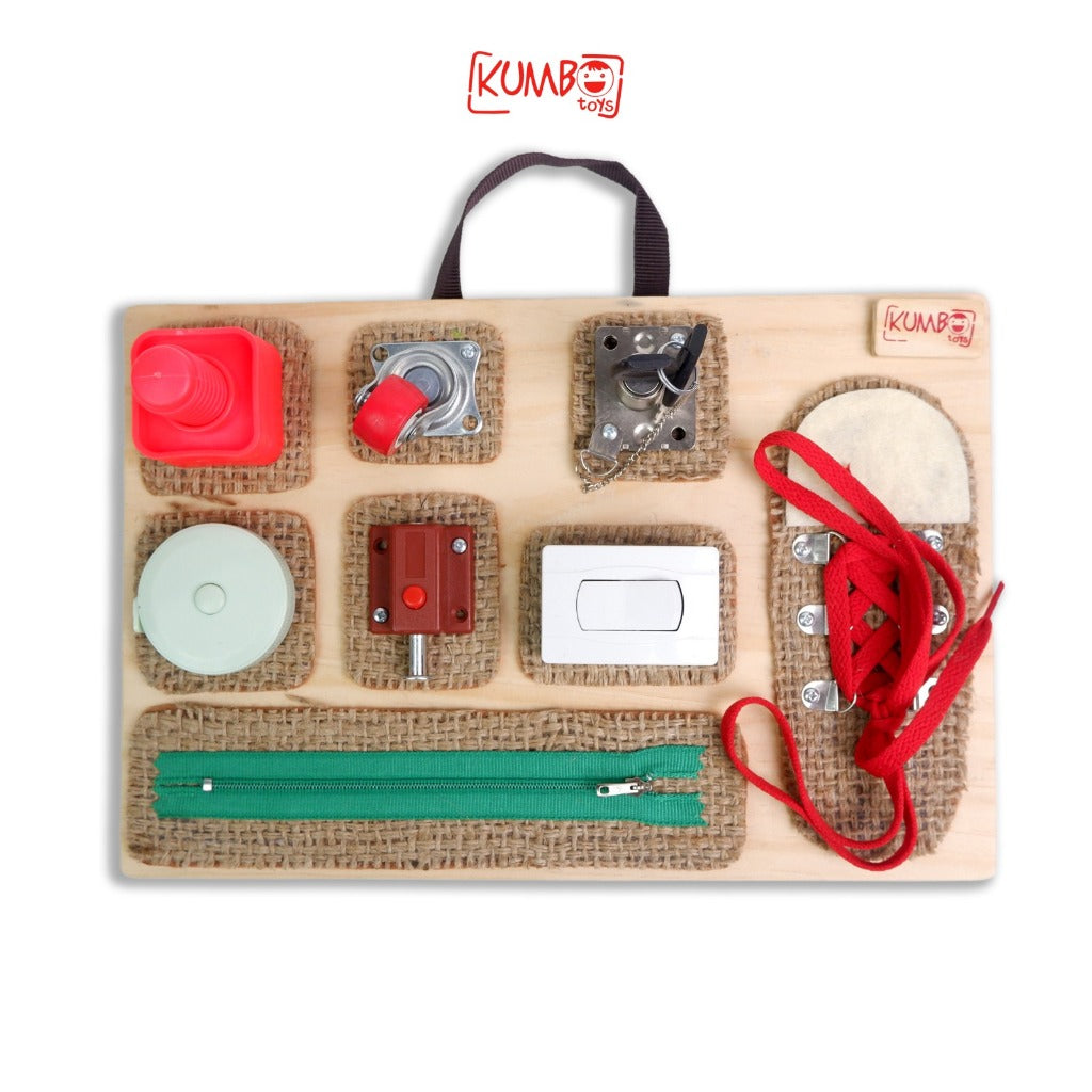 Busy Board Mainan Edukasi Montessori Papan Main Anak