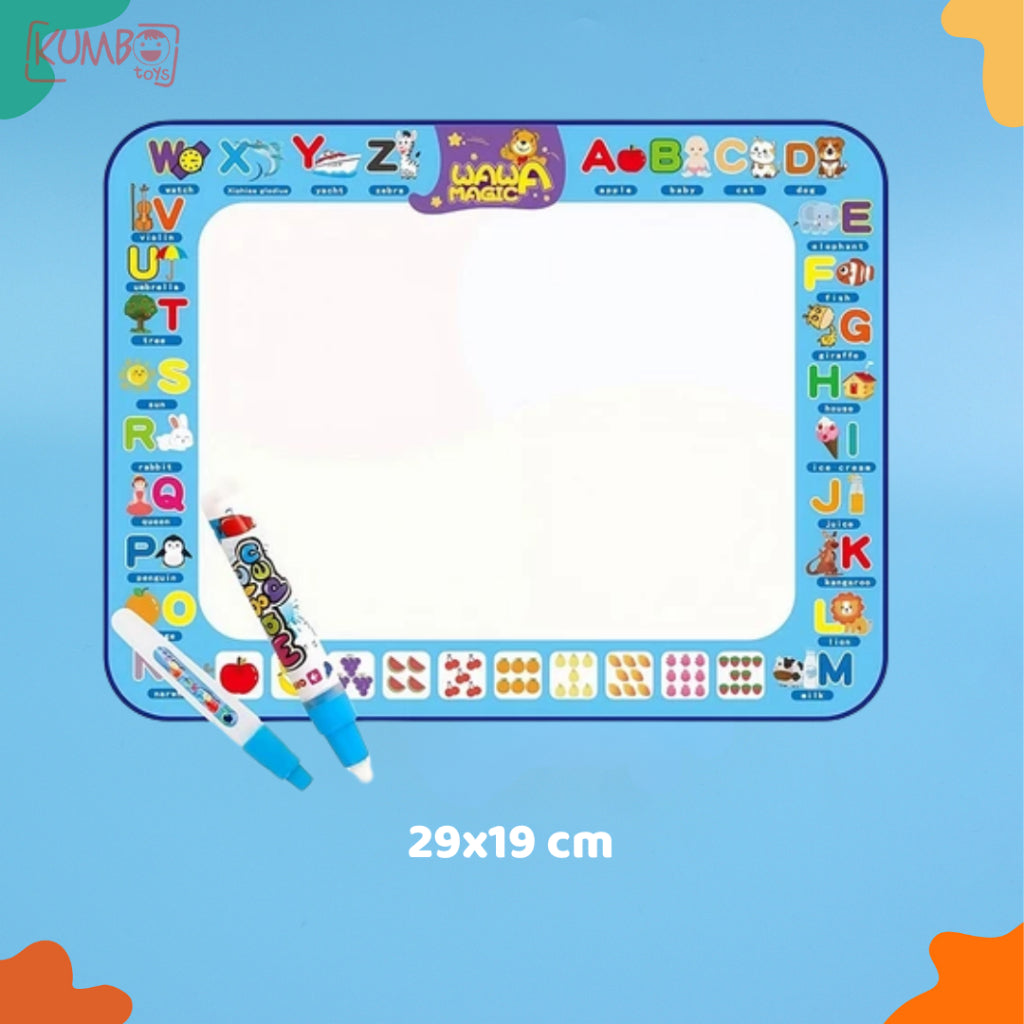 Mainan Edukasi Anak Water Painting Doodle Mat Kanvas Ajaib Lukis