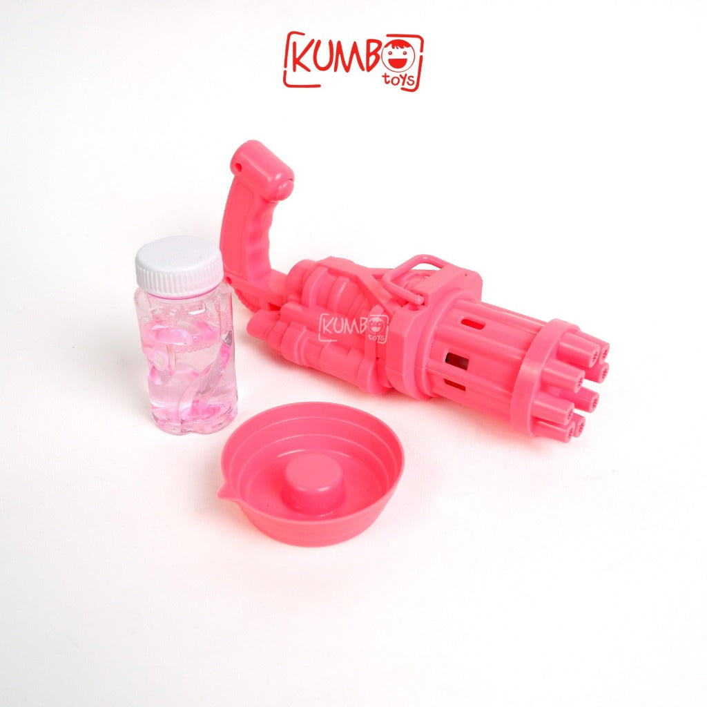 Mainan Bubble Gun Gatling Pistol Gelembung Sabun Anak Buble Gun Elektrik Machine Gun Bubble Busa