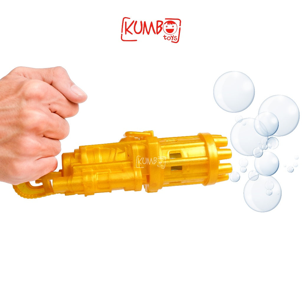 Mainan Bubble Gun Gatling Pistol Gelembung Sabun Anak Buble Gun Elektrik Machine Gun Bubble Busa