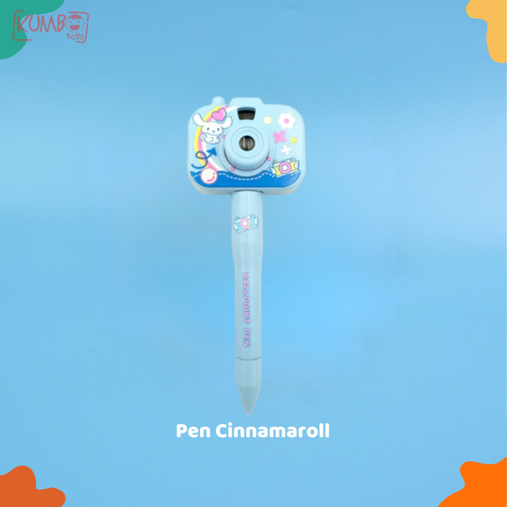 Mainan Edukasi Anak Camera Projector Pen Karakter Sanrio Pulpen Kamera Lucu