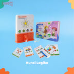 Mainan Edukasi Anak Kartu Kunci Logika Flash Card Indonesia Inggris Fun Games