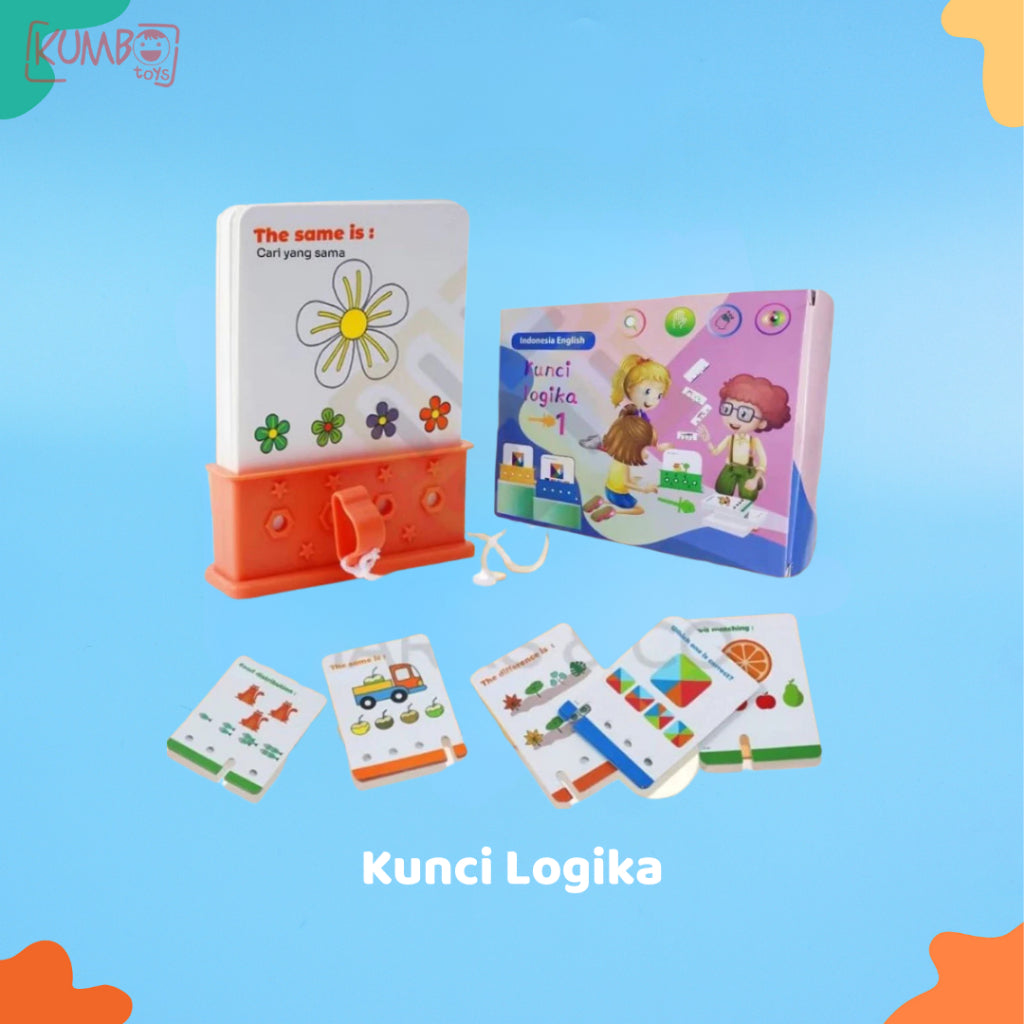 Mainan Edukasi Anak Kartu Kunci Logika Flash Card Indonesia Inggris Fun Games
