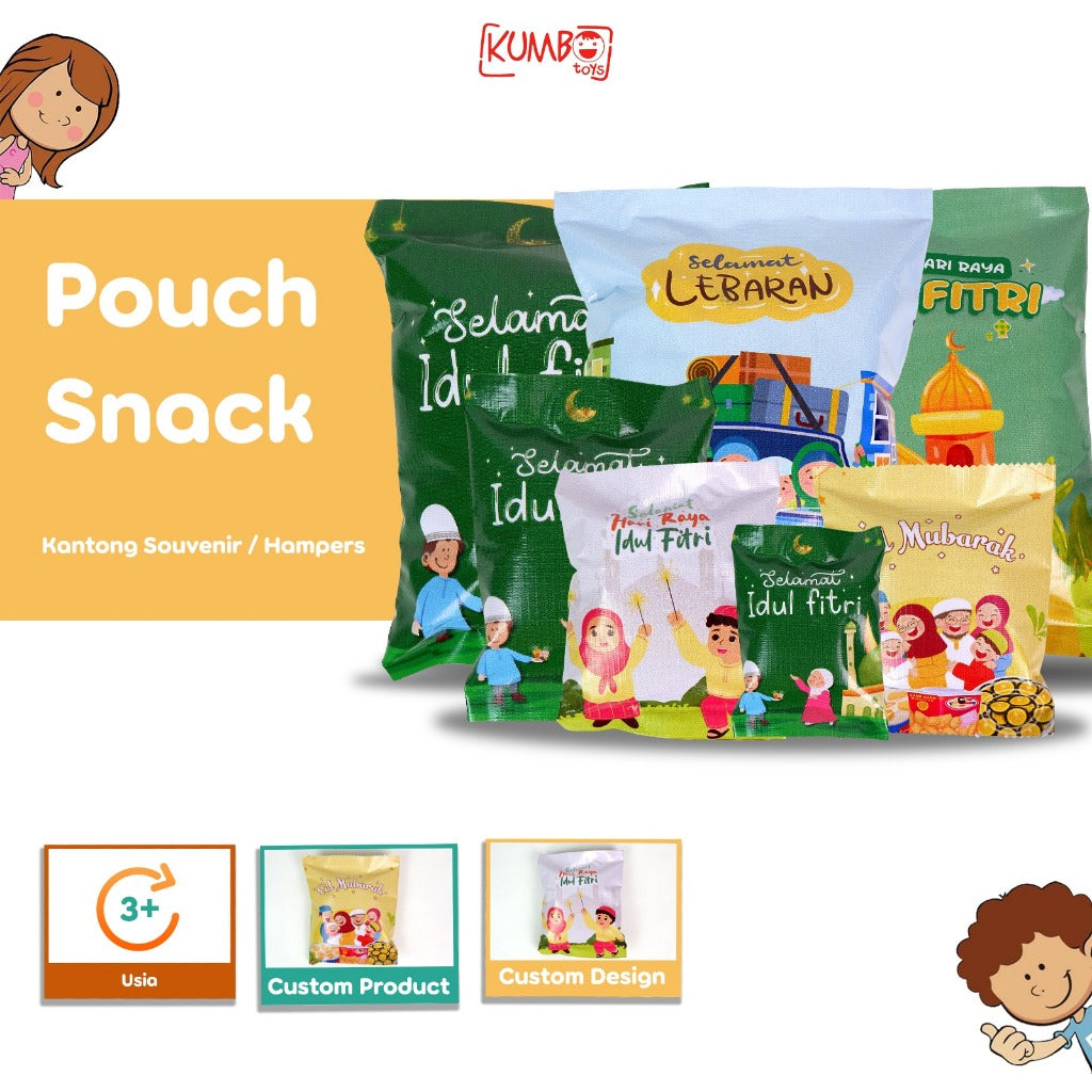 Pouch Snack Bingkisan Ulang Tahun Lebaran 15x20 Idul Fitri Ultah Premium Flexi