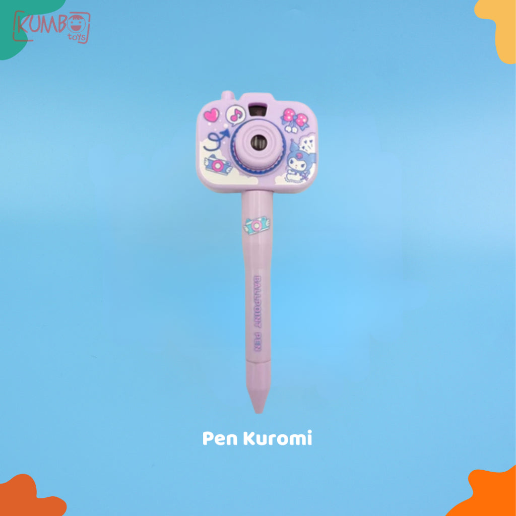 Mainan Edukasi Anak Camera Projector Pen Karakter Sanrio Pulpen Kamera Lucu