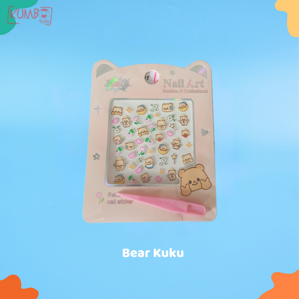 Stiker Kuku Anak Perempuan Karakter Sticker Nail Art Motif Princess Disney