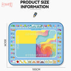 Mainan Edukasi Montessori Anak Water Painting Doodle Mat With Pen Matras Alas Mewarnai