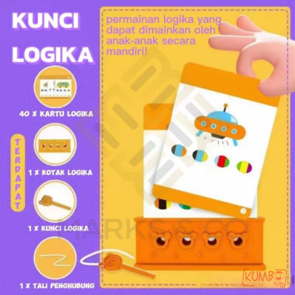 Mainan Edukasi Anak Kartu Kunci Logika Flash Card Indonesia Inggris Fun Games