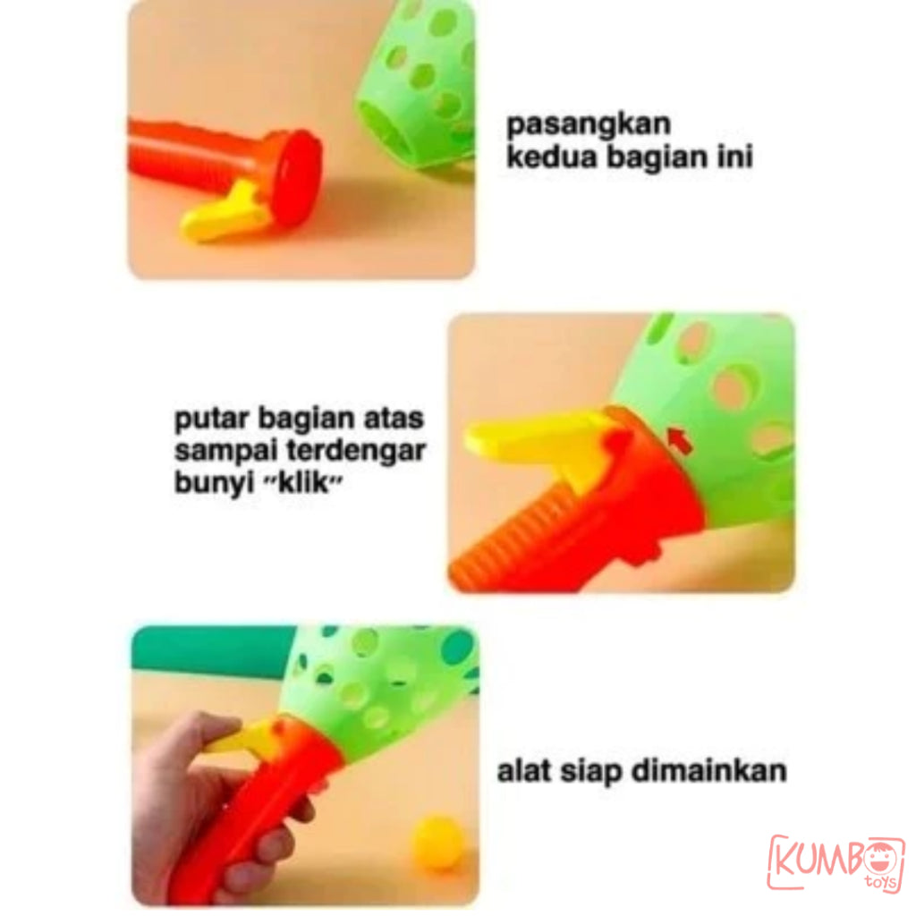 Mainan Edukasi Anak Lempar Tangkap Bola Raket Ball Fun Game