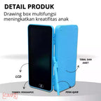 Mainan Edukasi Anak Drawing Box Pencil Case LCD Papan Tulis Pen Case