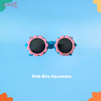 Kacamata Hitam Bayi Buka Tutup Motif Matahari Lucu