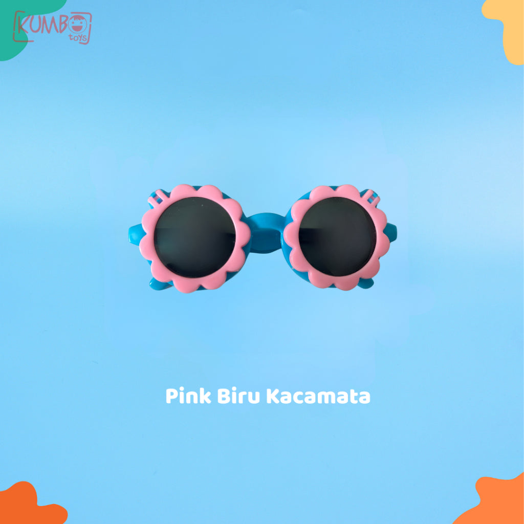 Kacamata Hitam Bayi Buka Tutup Motif Matahari Lucu
