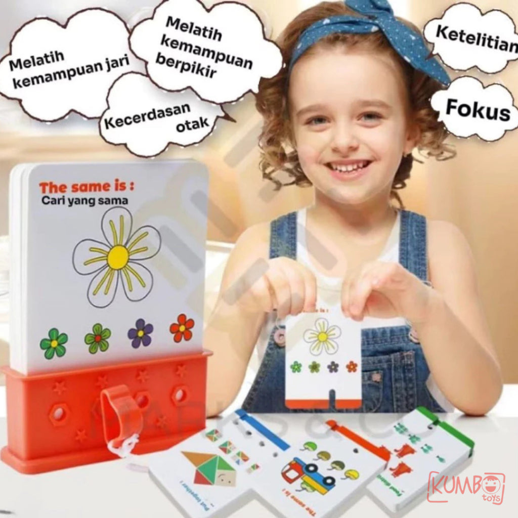 Mainan Edukasi Anak Kartu Kunci Logika Flash Card Indonesia Inggris Fun Games