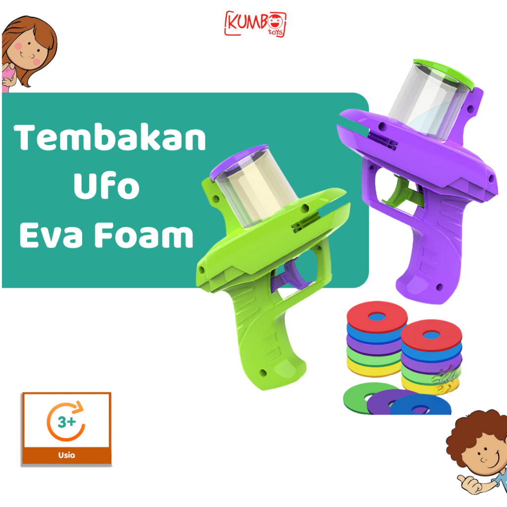 Mainan Edukasi Anak Ufo Tembakan Eva Piring Terbang Frisbee