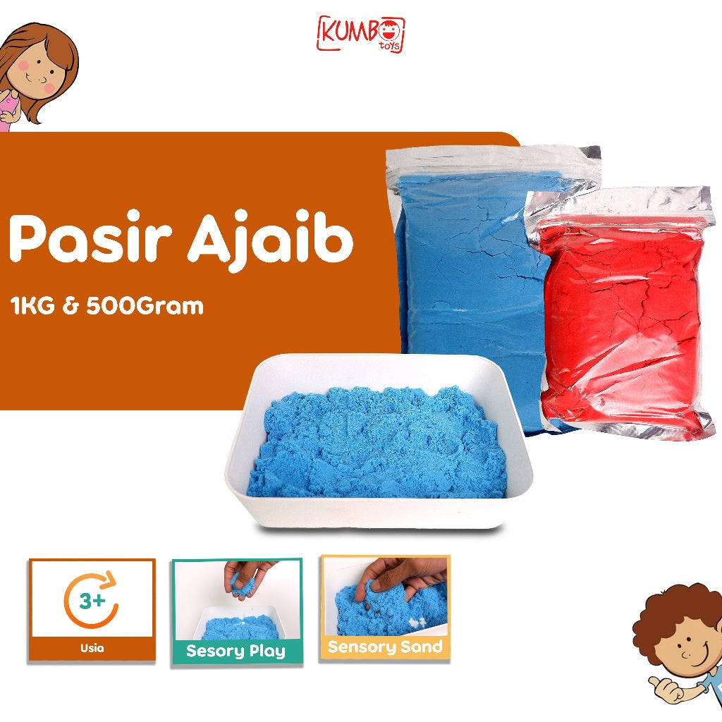 Pasir Ajaib 1kg Magic Sand Sensory Montessori Play