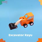 Mainan Edukasi Anak Mobil Kayu Transportasi Bahan Kayu Halus