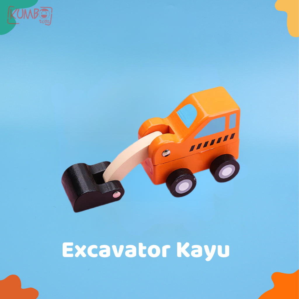 Mainan Edukasi Anak Mobil Kayu Transportasi Bahan Kayu Halus