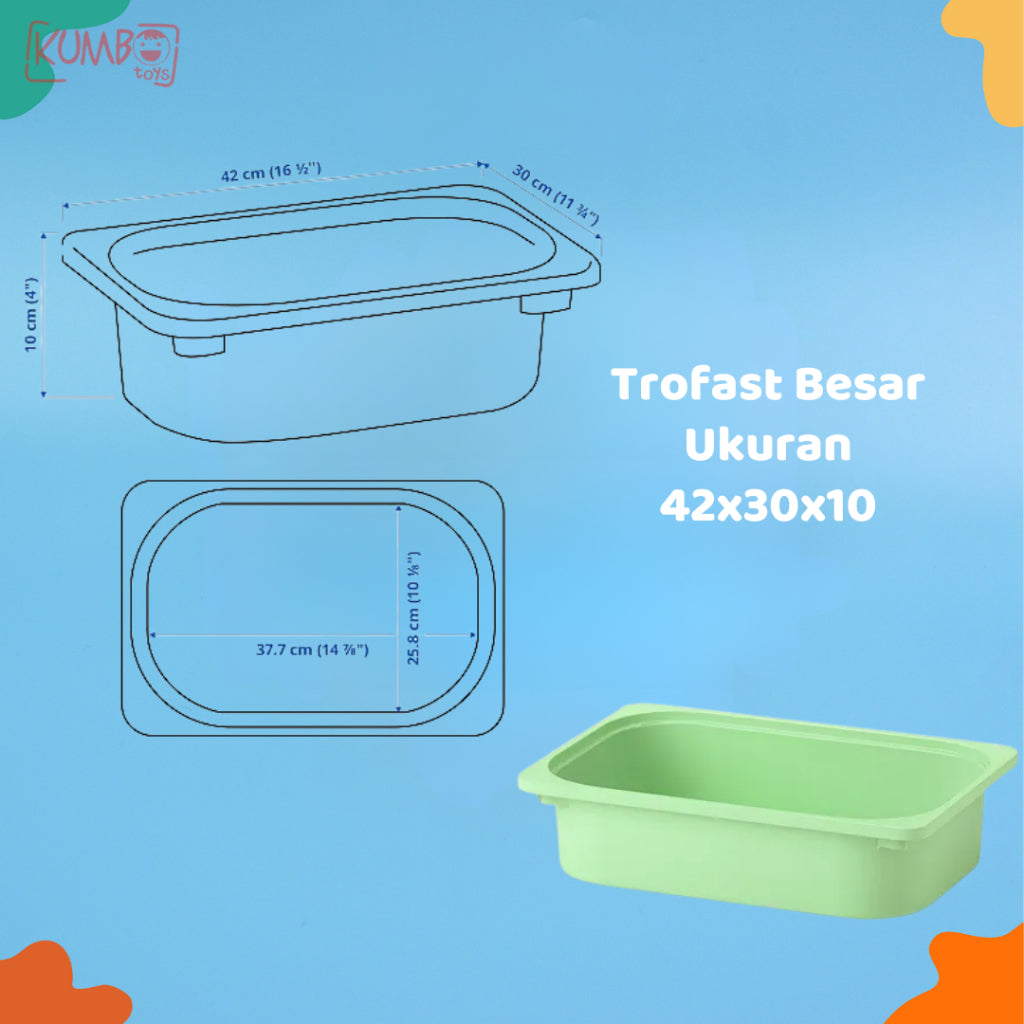 Trofast Kotak Penyimpanan Besar Kecil Wadah Penyimpanan Sensory Box Anak