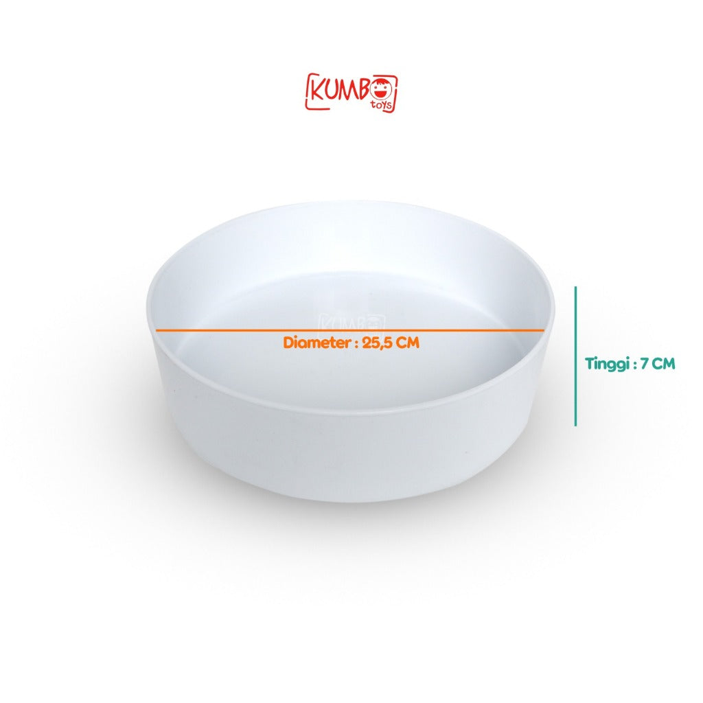 Tray Montessori Sensory Tray Nampan Bermain Anak Bulat Putih