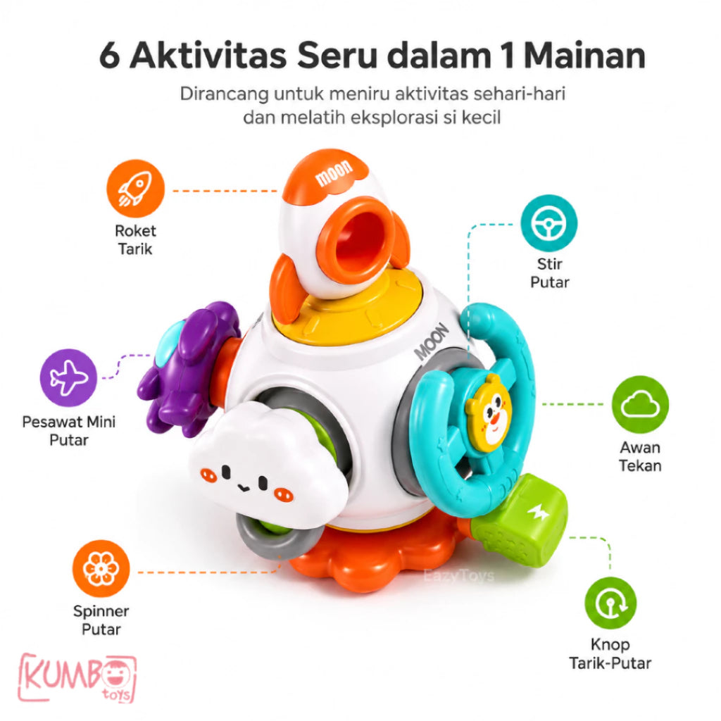 Mainan Edukasi Bayi Busy Puzzle Hand Catch Ball Stimulus Motorik