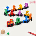 Mainan Edukasi Anak Magnetic Train Number Kereta Api Kayu Magnet