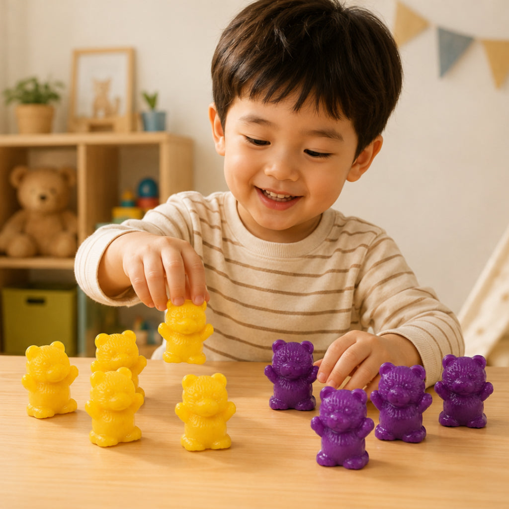 Mainan Edukasi Anak Counting Bears Montessori Belajar Berhitung dan Mengenal Warna