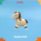 Mainan Anak Balon Foil Roda 4D Karakter Lucu Dengan Tali Mainan Anak Souvenir Ulang Tahun