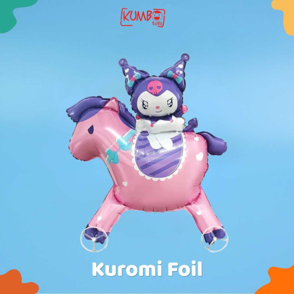 Mainan Anak Balon Foil Roda 4D Karakter Lucu Dengan Tali Mainan Anak Souvenir Ulang Tahun
