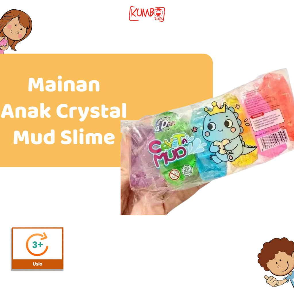Mainan Edukasi Anak Slime Crystal Mud Water Slime