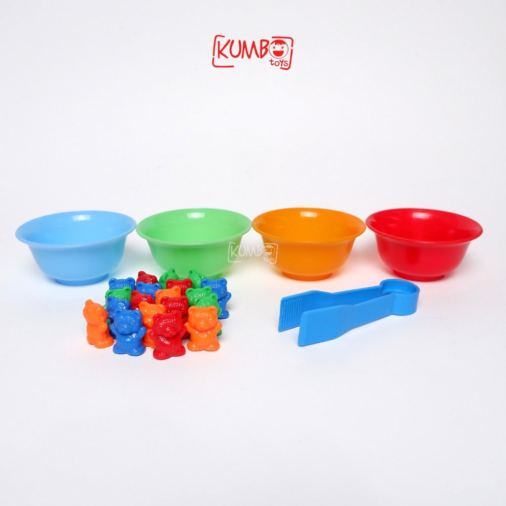 Mainan Edukasi Anak Color Clasiffication and Counting Toys Sorting Warna Beruang