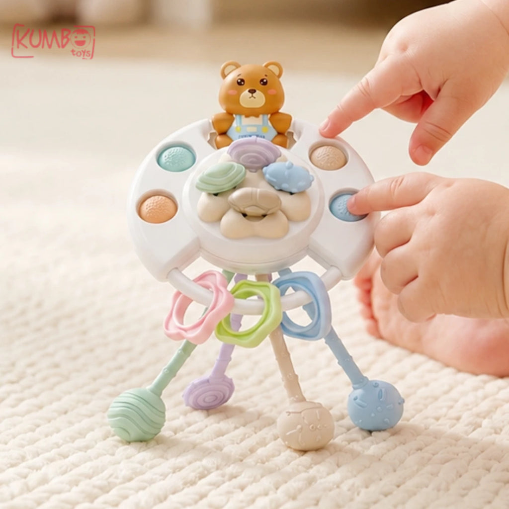 Mainan Edukasi Anak Teether Baby Pulling String Toys