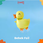 Mainan Anak Balon Foil Roda 4D Karakter Lucu Dengan Tali Mainan Anak Souvenir Ulang Tahun