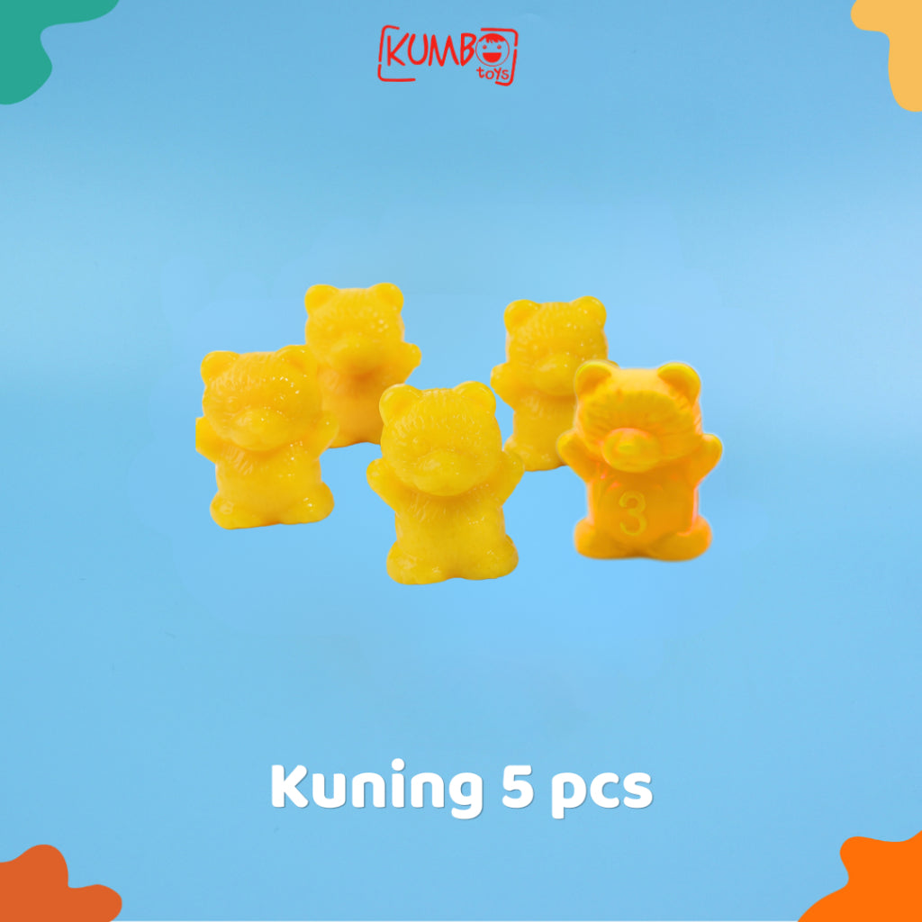 Mainan Edukasi Anak Counting Bears Montessori Belajar Berhitung dan Mengenal Warna