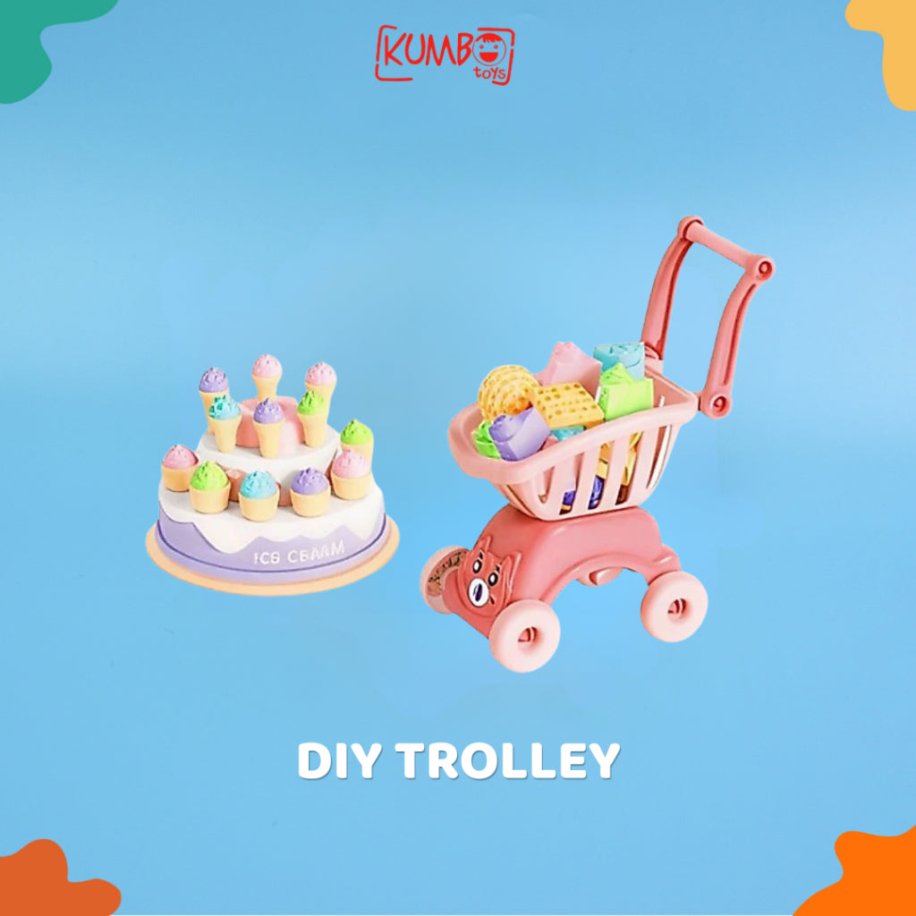 Mainan Edukasi Anak Trolley Playing House Ice Cream Kitchen Set