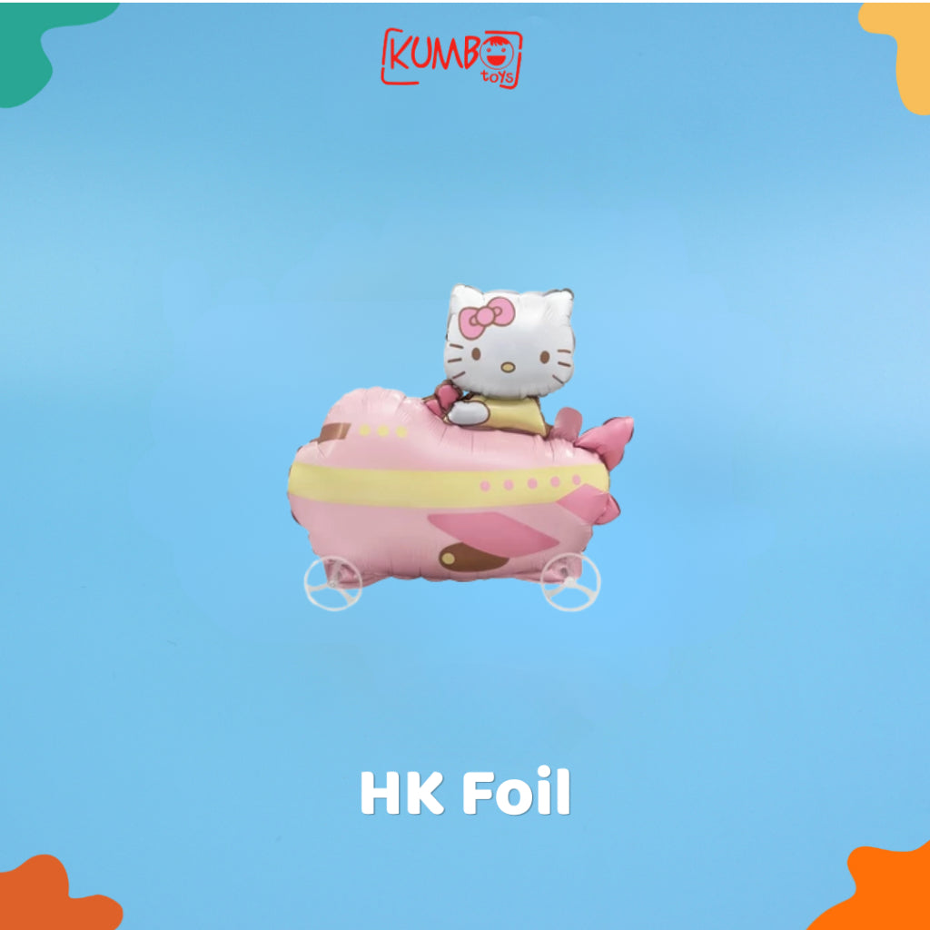 Mainan Anak Balon Foil Roda 4D Karakter Lucu Dengan Tali Mainan Anak Souvenir Ulang Tahun