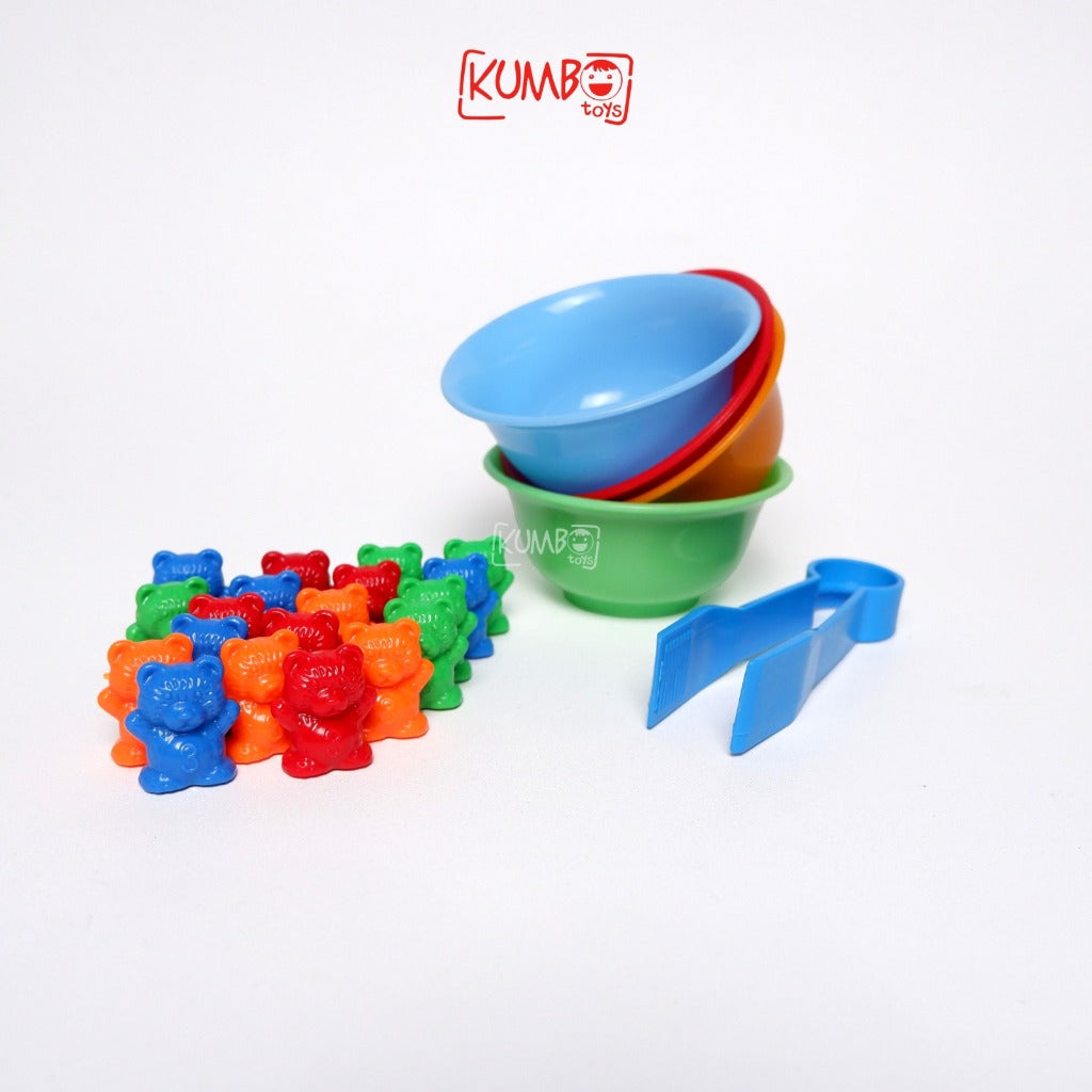Mainan Edukasi Anak Color Clasiffication and Counting Toys Sorting Warna Beruang