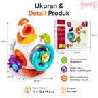 Mainan Edukasi Bayi Busy Puzzle Hand Catch Ball Stimulus Motorik