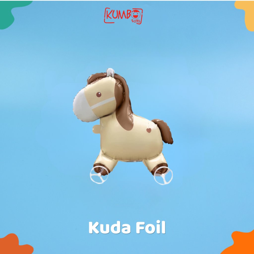 Mainan Anak Balon Foil Roda 4D Karakter Lucu Dengan Tali Mainan Anak Souvenir Ulang Tahun