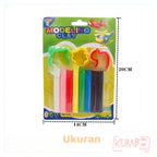 Mainan Edukasi Anak Modeling Clay 8 Warna Sculpting dan Cetakan Warna Clay