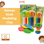 Mainan Edukasi Anak Modeling Clay 8 Warna Sculpting dan Cetakan Warna Clay